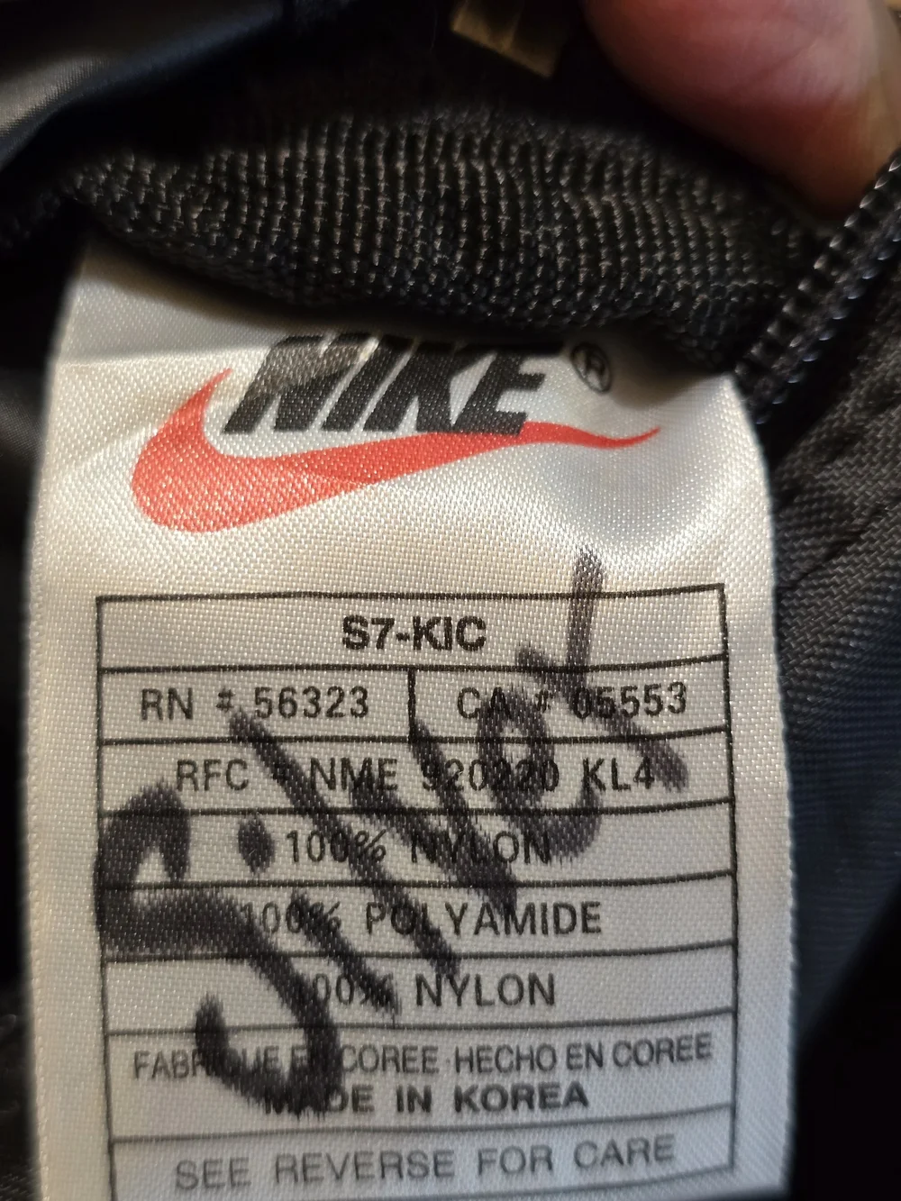 Nike Black Duffel with Gold Swoosh